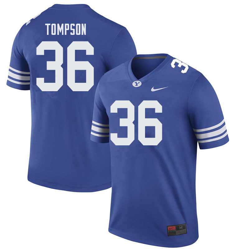 Men #36 Colin Tompson BYU Cougars College Football Jerseys Sale-Royal - Click Image to Close
